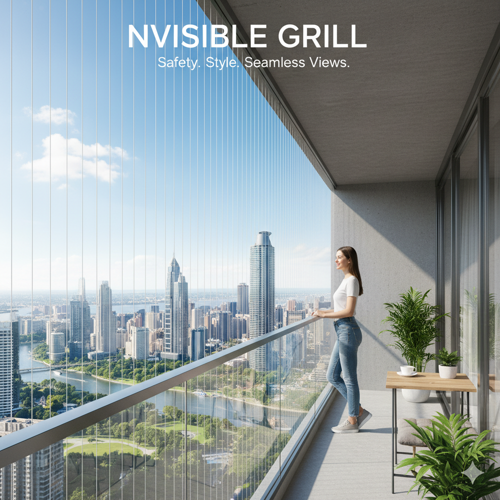 Invisible grill installation 